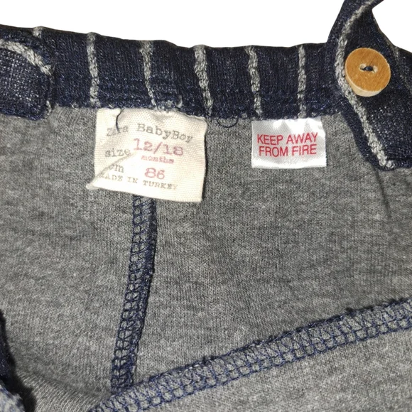 Zara Kids Gray and Navy Striped Matching Set - Picture 6 of 6